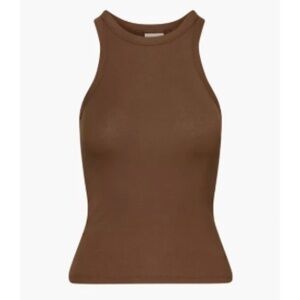 Aritzia Sunday Best Honor Hip Tank - Cognac Brown- Size XL